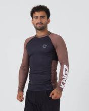 Load image into Gallery viewer, Rashguard Kingz Ranked Performance V2 Long Sleeve - Brown
