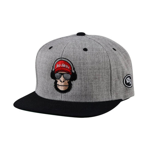 Choke Republic Jiu Jitsu Monkey Snapback Hat-Gray/ Black