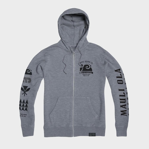 Moya Marke Mauli Ola x Moya Tech Hoodie- Dunkelgrau