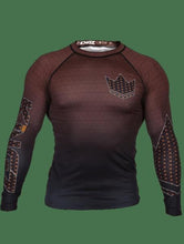 Load image into Gallery viewer, Kingz Crown 3.0 Ranked Rash Guard- Marrón - StockBJJ
