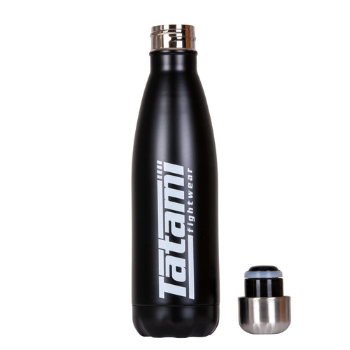 Water-black bottle with white logo