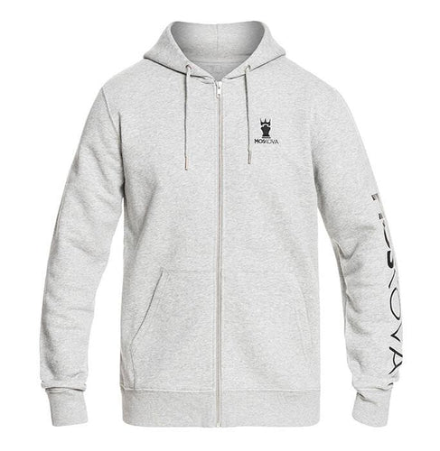 Moskova Zip Hoodie-Grau-Schwarz